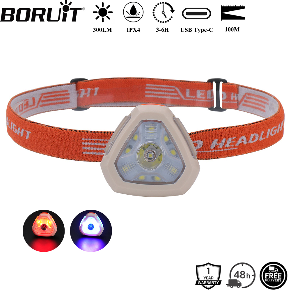 Aquatic Sports Hat - BORUiT 300LM Lampu Kepala LED dengan